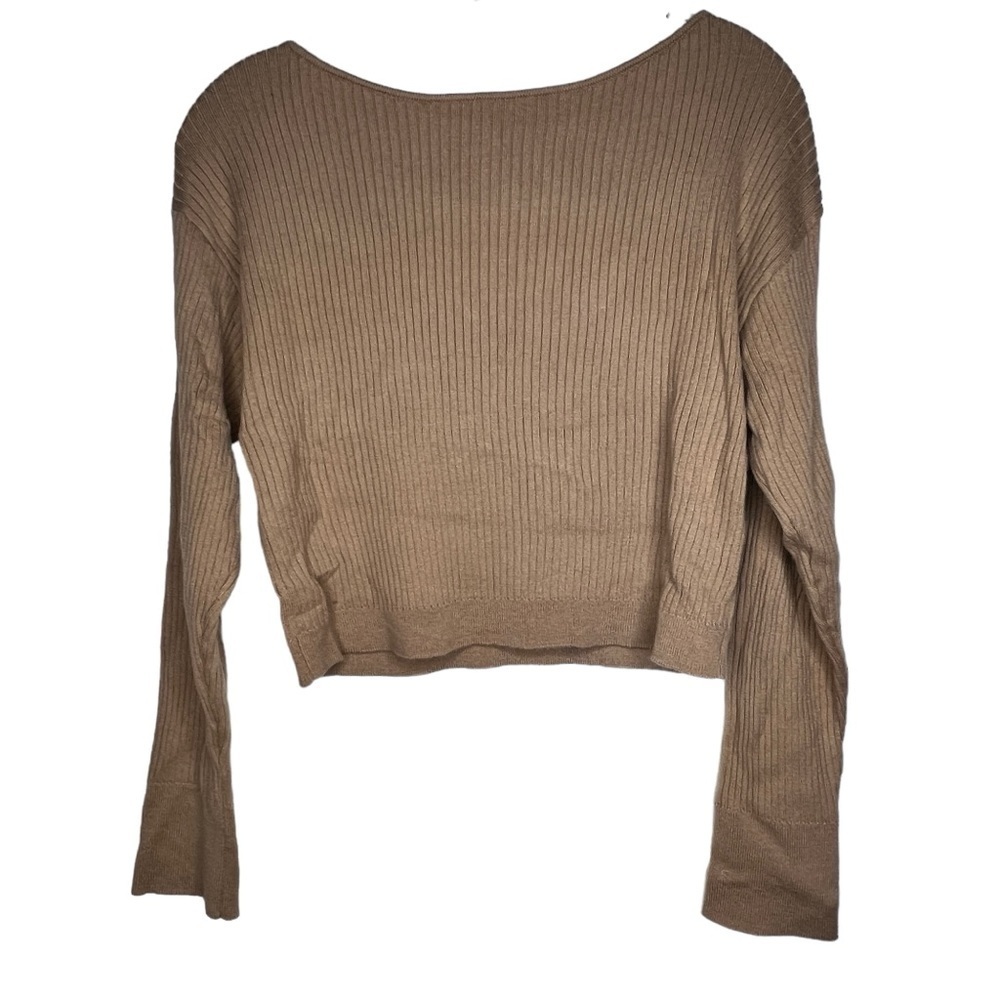 Babaton Tan Ribbed Sweater‎